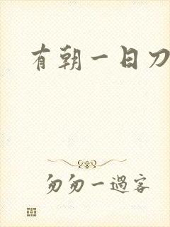 有朝一日刀在手封面