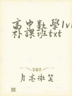 高中数学1v1补课班txt封面