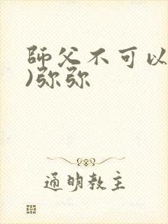 师父不可以(限)弥弥封面