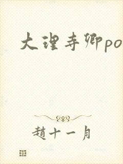 大理寺卿po封面