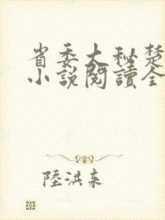 省委大秘楚东恒小说阅读全文