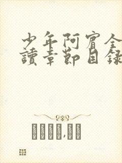 少年阿宾全文阅读章节目录