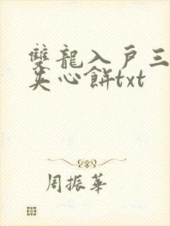 双龙入户三人行夹心饼txt