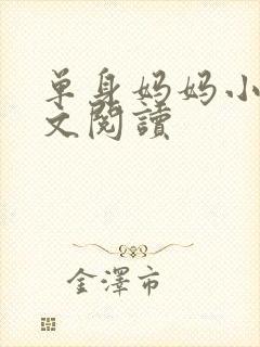 单身妈妈小说全文阅读封面