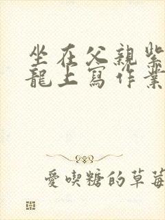 坐在父亲紫色大龙上写作业