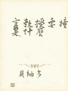 言教授要撞坏了是什么