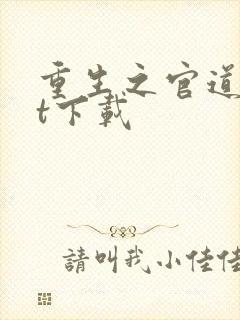 重生之官道txt下载