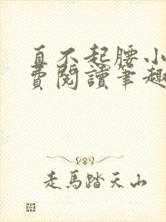 直不起腰小说免费阅读笔趣阁无弹窗