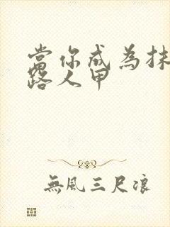 当你成为抹布文路人甲封面