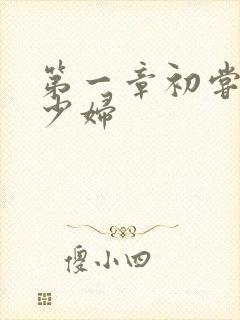 第一章初尝极品少妇