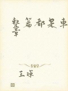 整篇都是车的文章