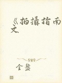 《拍摄指南》全文