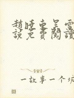 赵晓东吴雪晴小说免费阅读封面