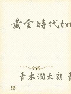 黄金时代txt