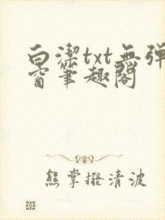 白洁txt无弹窗笔趣阁