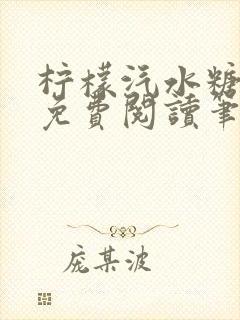 柠檬汽水糖全文免费阅读笔趣阁封面