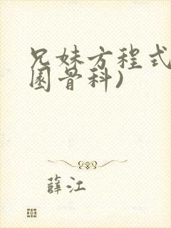 兄妹方程式(校园骨科)封面