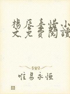 杨辰秦惜小说全文免费阅读最新