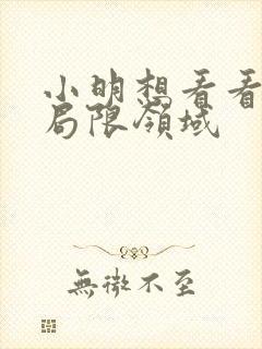 小明想看看永久局限领域封面