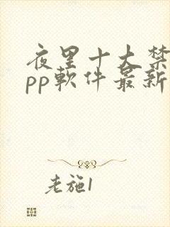 夜里十大禁用app软件最新章节