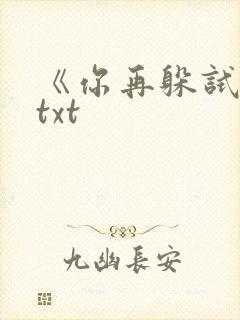 《你再躲试试》txt