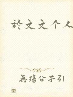 于文文个人简历