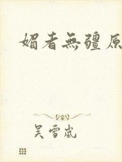 媚者无疆原著封面