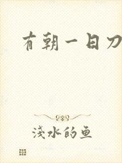 有朝一日刀在手封面