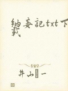 纳妾记txt下载封面