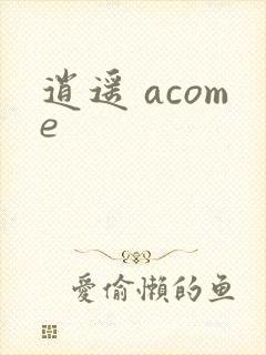 逍遥 acome封面