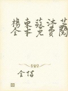 杨东苏沐芸小说全本免费阅读下载