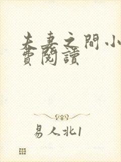 夫妻之间小说免费阅读封面