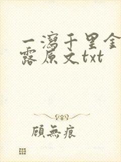 一泻千里金银花露原文txt