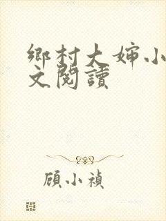 乡村大婶小说全文阅读