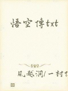 悟空传txt封面