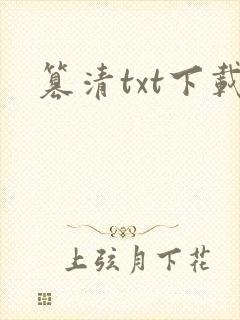篡清txt下载