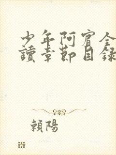 少年阿宾全文阅读章节目录