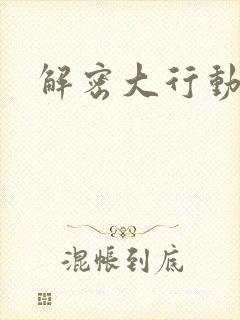 解密大行动封面