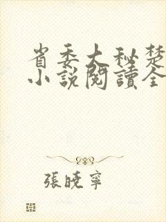 省委大秘楚东恒小说阅读全文