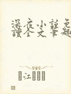 深夜小说免费阅读全文笔趣阁封面