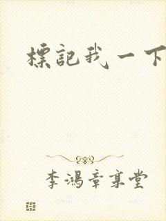 标记我一下封面