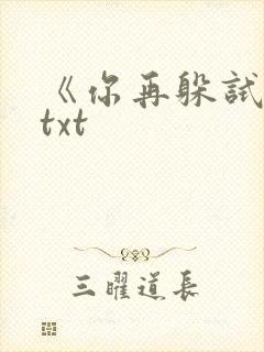 《你再躲试试》txt