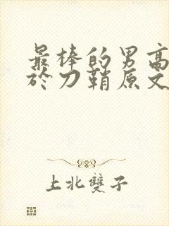 最棒的男高中生于刀鞘原文阅读