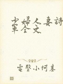 少妇人妻诗雨小军全文封面