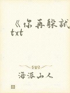 《你再躲试试》txt封面