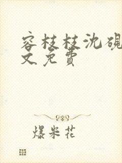 容枝枝沈砚书全文免费封面