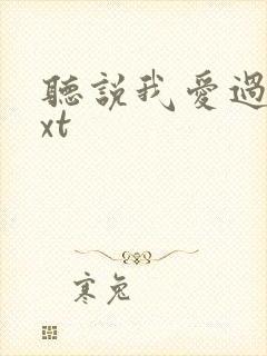 听说我爱过你txt