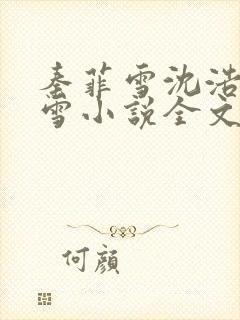 秦菲雪沈浩秦菲雪小说全文免费阅读求书