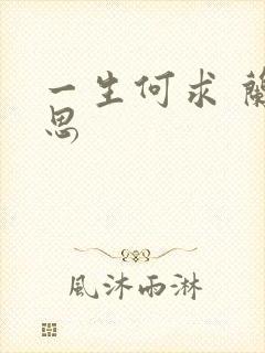 一生何求 兰思思