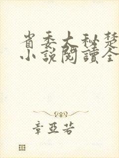 省委大秘楚东恒小说阅读全文